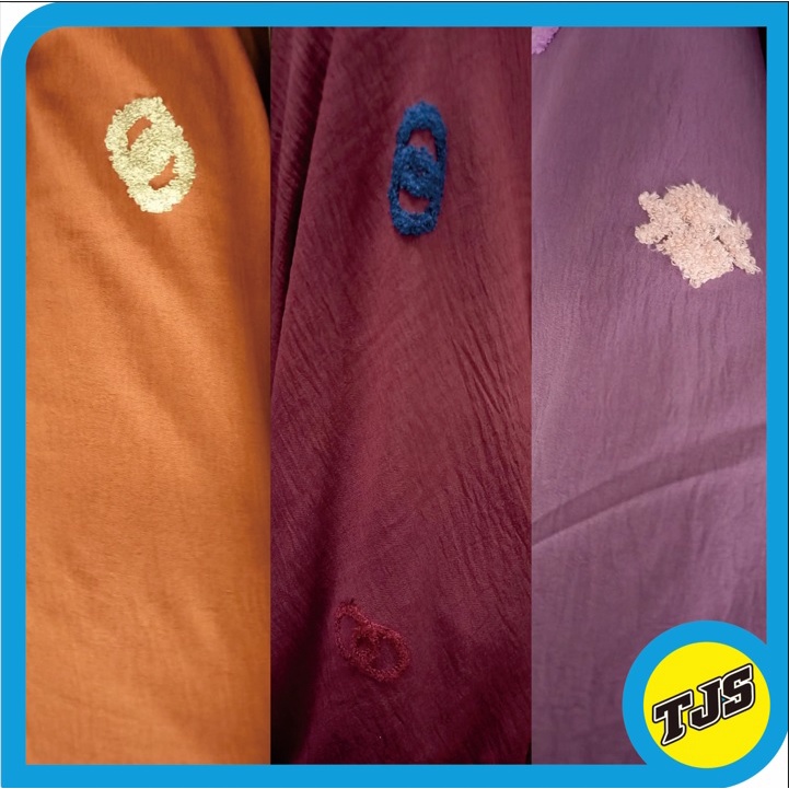 KAIN CRINKLE MOTIF POM POM TIMBUL / Kain Motif Cringkel Krinkle (Harga per 0,5 mtr )