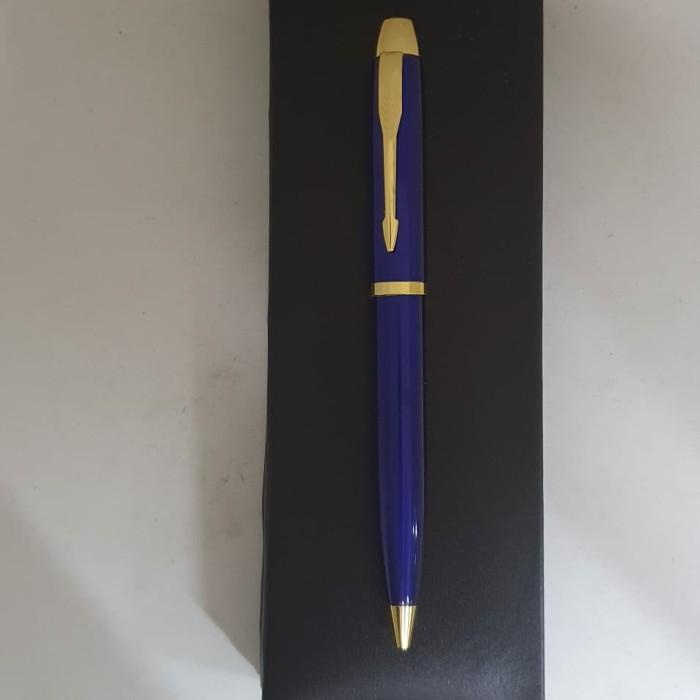 

Pulpen Free Grafir Nama Warna Biru Klip Emas Eksklusif Dengan Box Best Seller