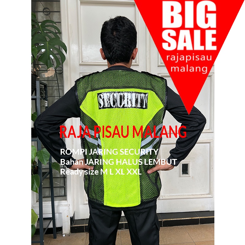 ROMPI JARING HITAM Rompi Security/Satpam Terbaru | Rompi Satpam Terbaru | Rompi Security Tebal | Double Mesh | Bisa COD SECURITY