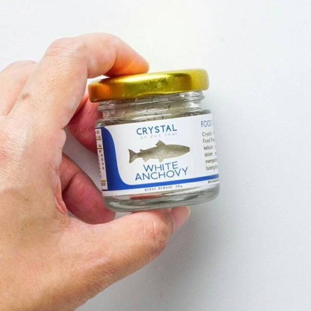 

한국 Crystal of the Sea White Anchovy Powder 20g - Bubuk Ikan Teri Nasi Terjangkau !!