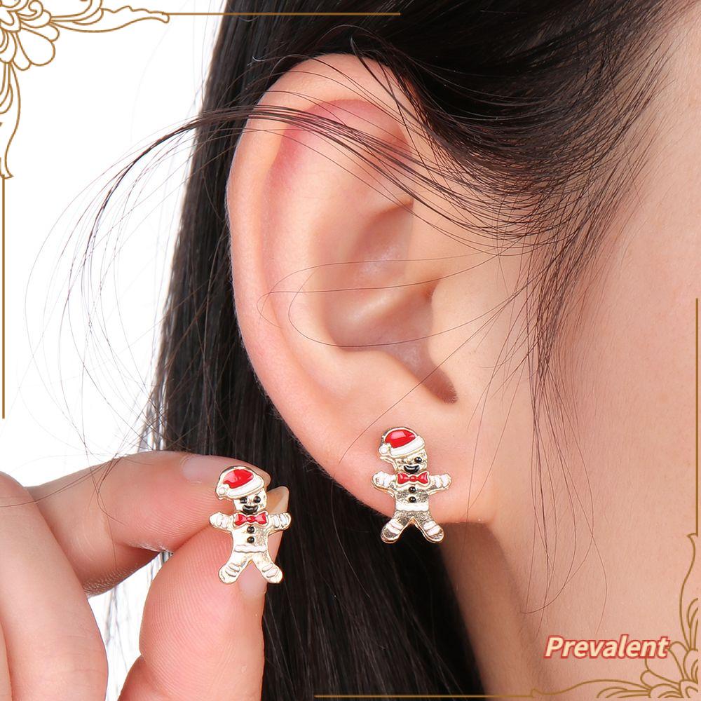 Preva 8pasang Anting Natal Set Hadiah Tahun Baru Stocking Snowflakes Drop Juntai