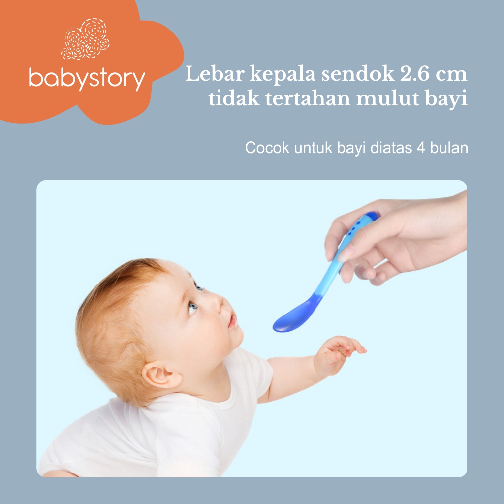 sendok garpu makan bayi silikon sensor suhu panas sendok garpu silicon makan bayi