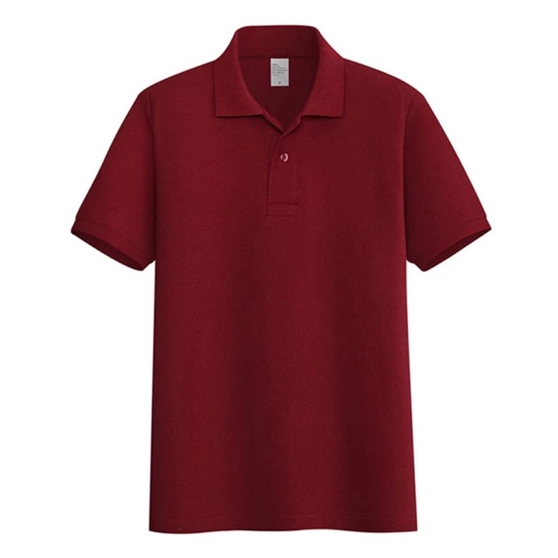 Kaos polo kerah warna maroon