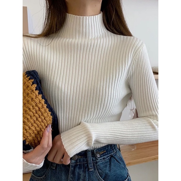 [ LINGERIE MASTER ] - ( T-7 ) Inner Rajut Baju Wanita Rajut Lengan Panjang Turtleneck - Atasan Wanita - Manset