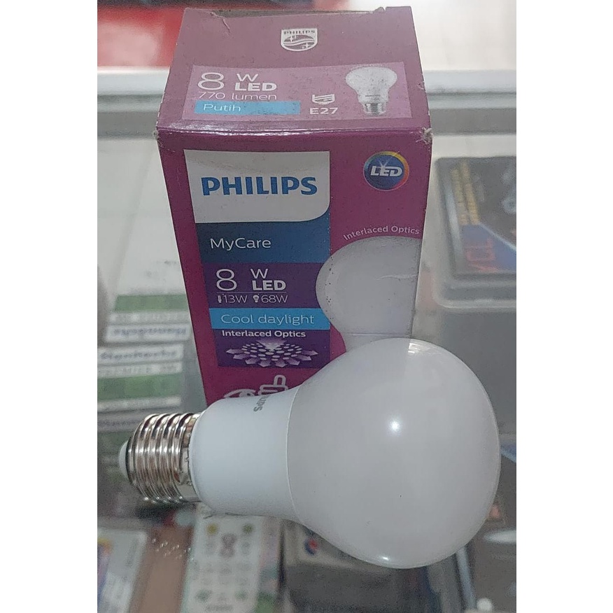 Lampu Led blub philips 8w bohlam biasa 8watt
