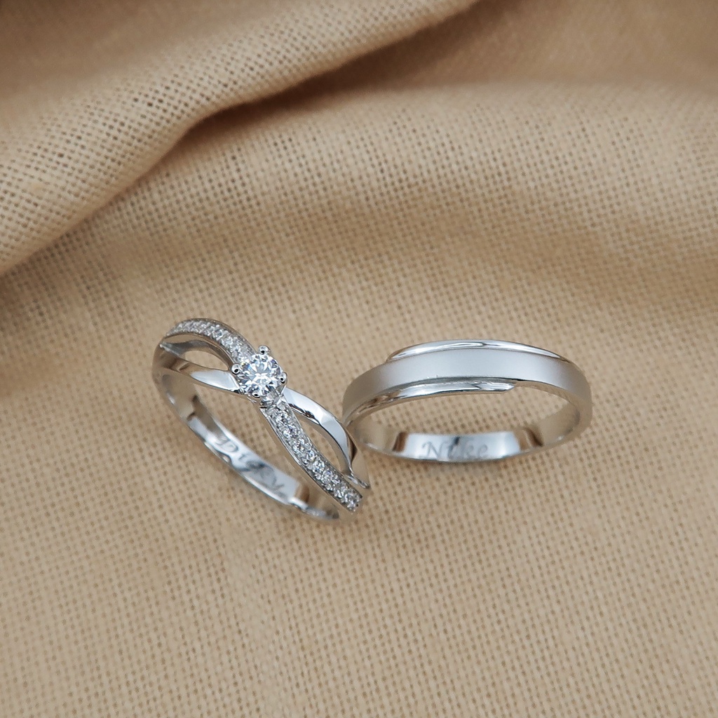 Wedding Ring Couple Emas & Perak