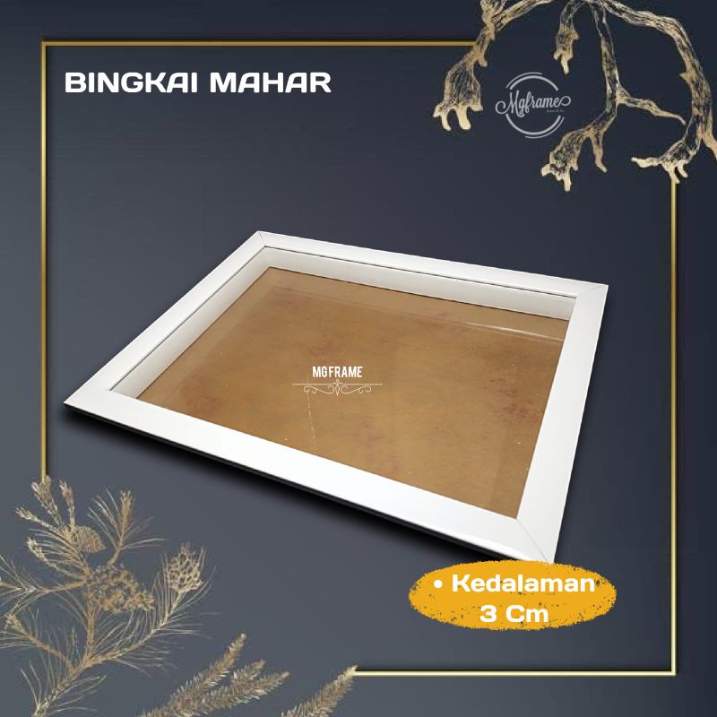 Pigura mahar 3D/Mahar transparan/scrapbook/gift in frame/double glass frame/frame transparan/mahar m