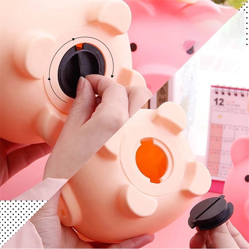 Lovely Piggy Banks Wadah Simpan Koin Desain Slot Kartu Kotak Uang Kertas Tempat Penyimpanan Uang Toples Mainan Anak Lucu Kekinian Tabletop Kartun Ornamen