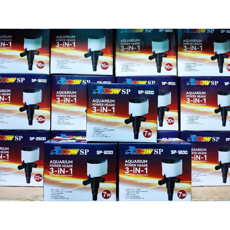 PROMO POMPA CELUP AQUAMAN ARROW 1200 1600 1800 2600 arrow WP-1200 1000L POMPA AIR AQUARIUM 40 - 100 CM AQUASCAPE