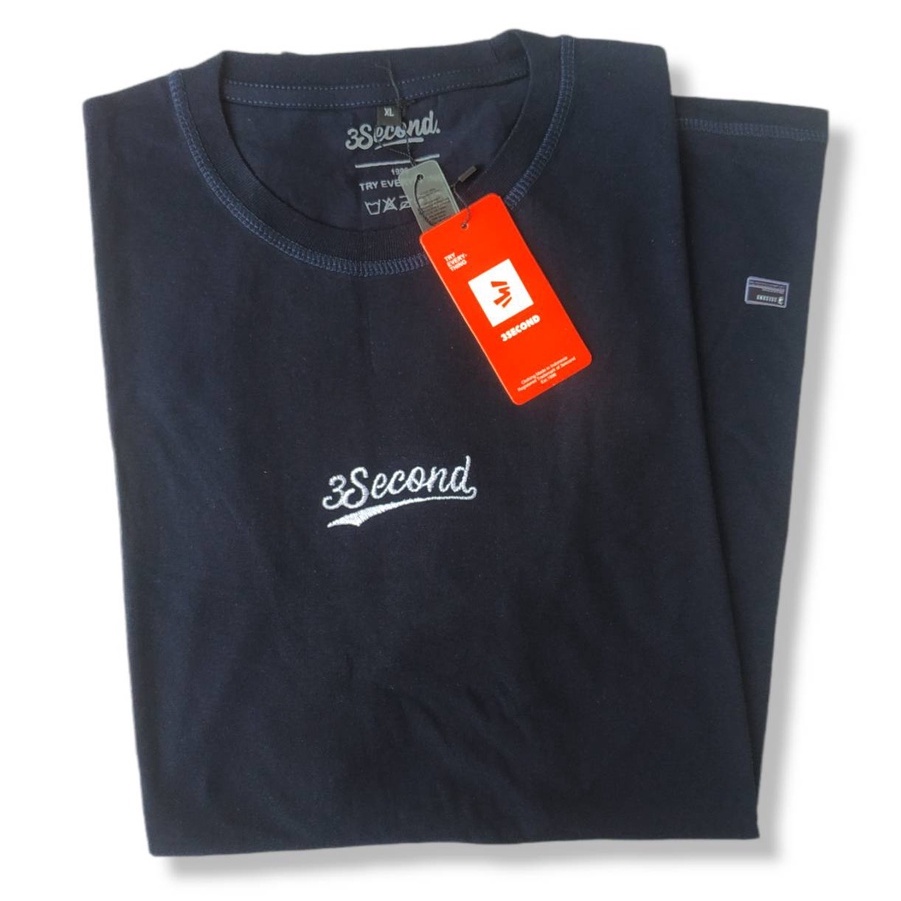 Baju T-shirt Kaos Distro Pria 3second Threesecond 3Scond Thresecond Three Second 3sco Lengan Tangan 