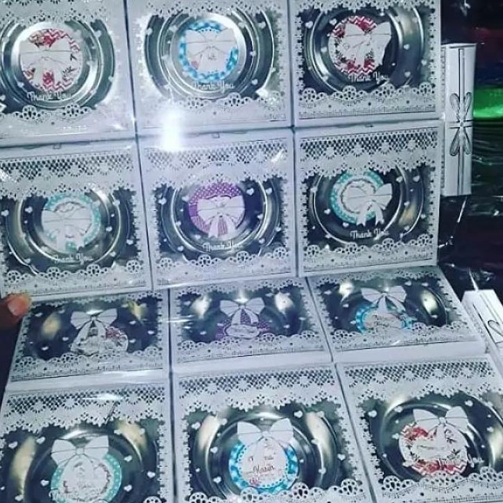 ✦✧✦ Asbak Stenlis + Mika Lembaran| souvenir pernikahan | souvenir khitanan 50 pcs