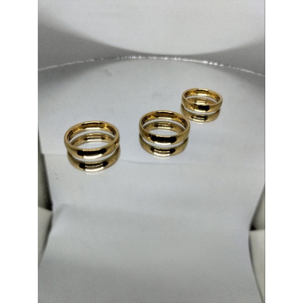 terlaris 3 pcs cincin coin polos size 6 paling d minati 4444