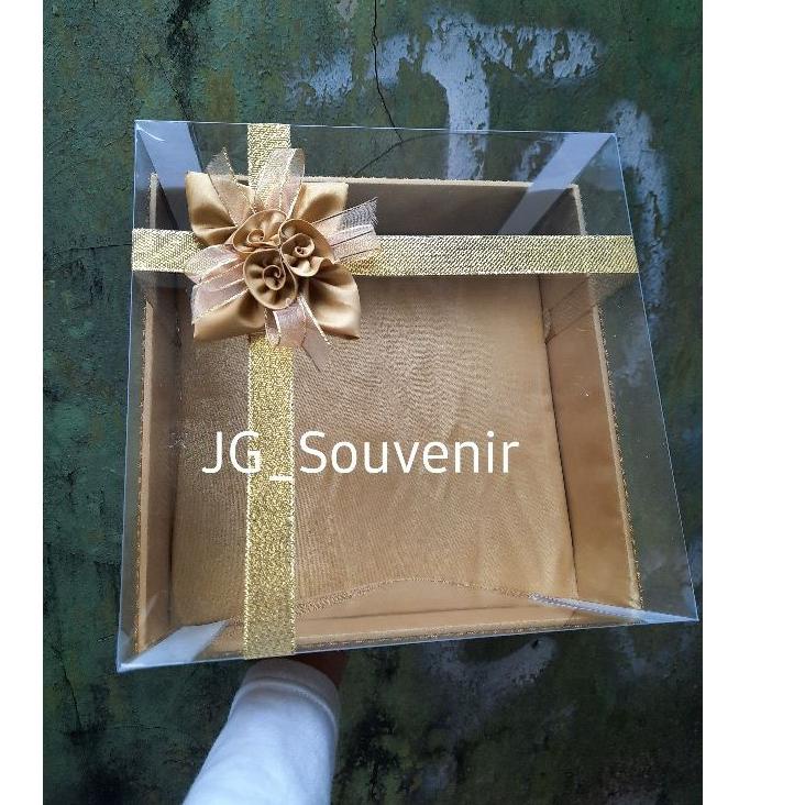 

High Quality Kotak Hantaran Seserahan Mika Tempat Kue warna gold