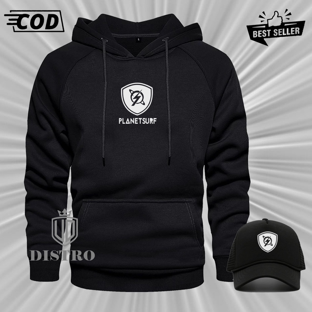 GRATIS TOPI Sweater Hoodie Distro Planet surf Text Putih Quality Premium Quality Sweater Tulisan Swe