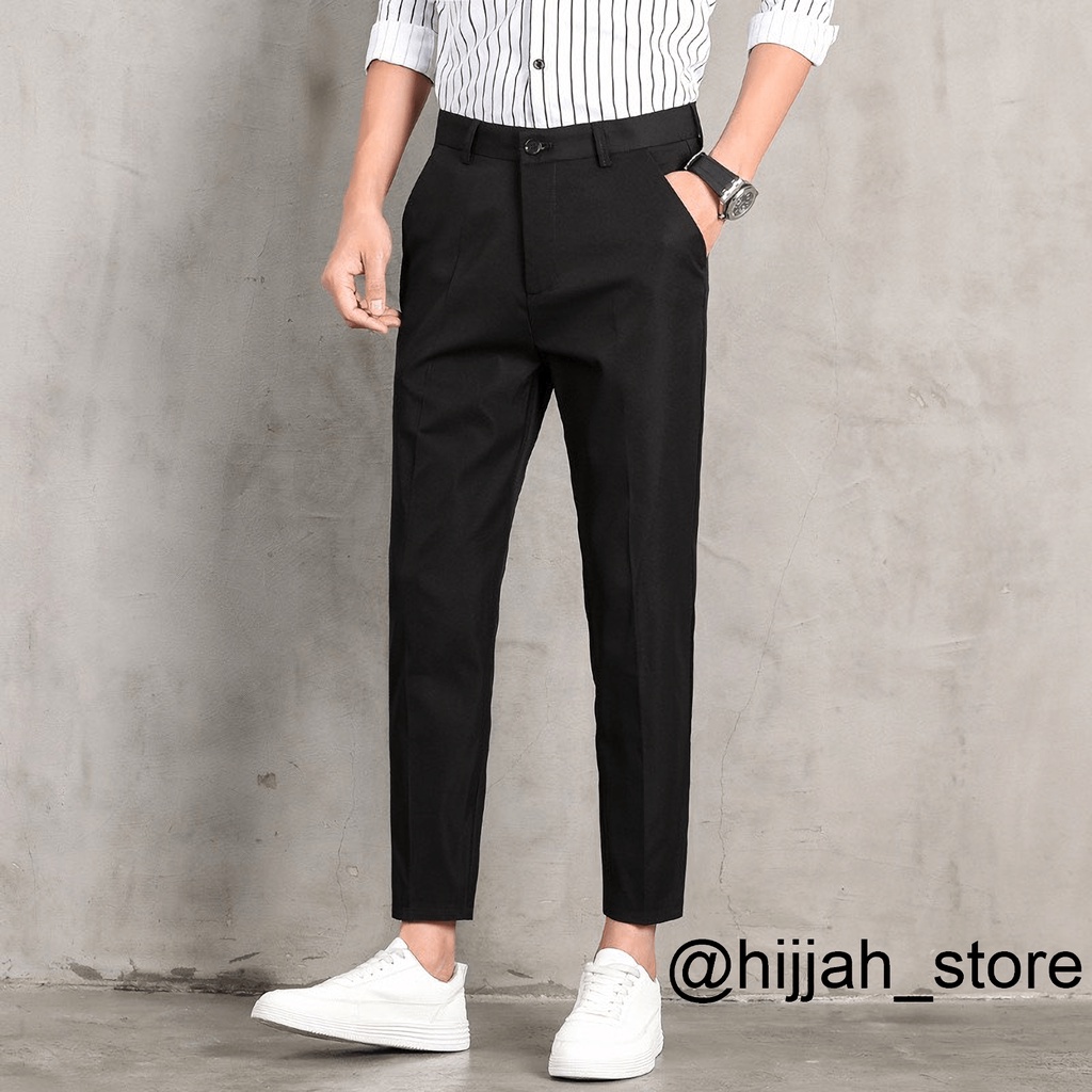 CELANA FORMAL STANDAR REGULAR KANTOR KERJA HARIAN HITAM NAVY KREM ABU MOKA SIZE 28-38 ARROWHY