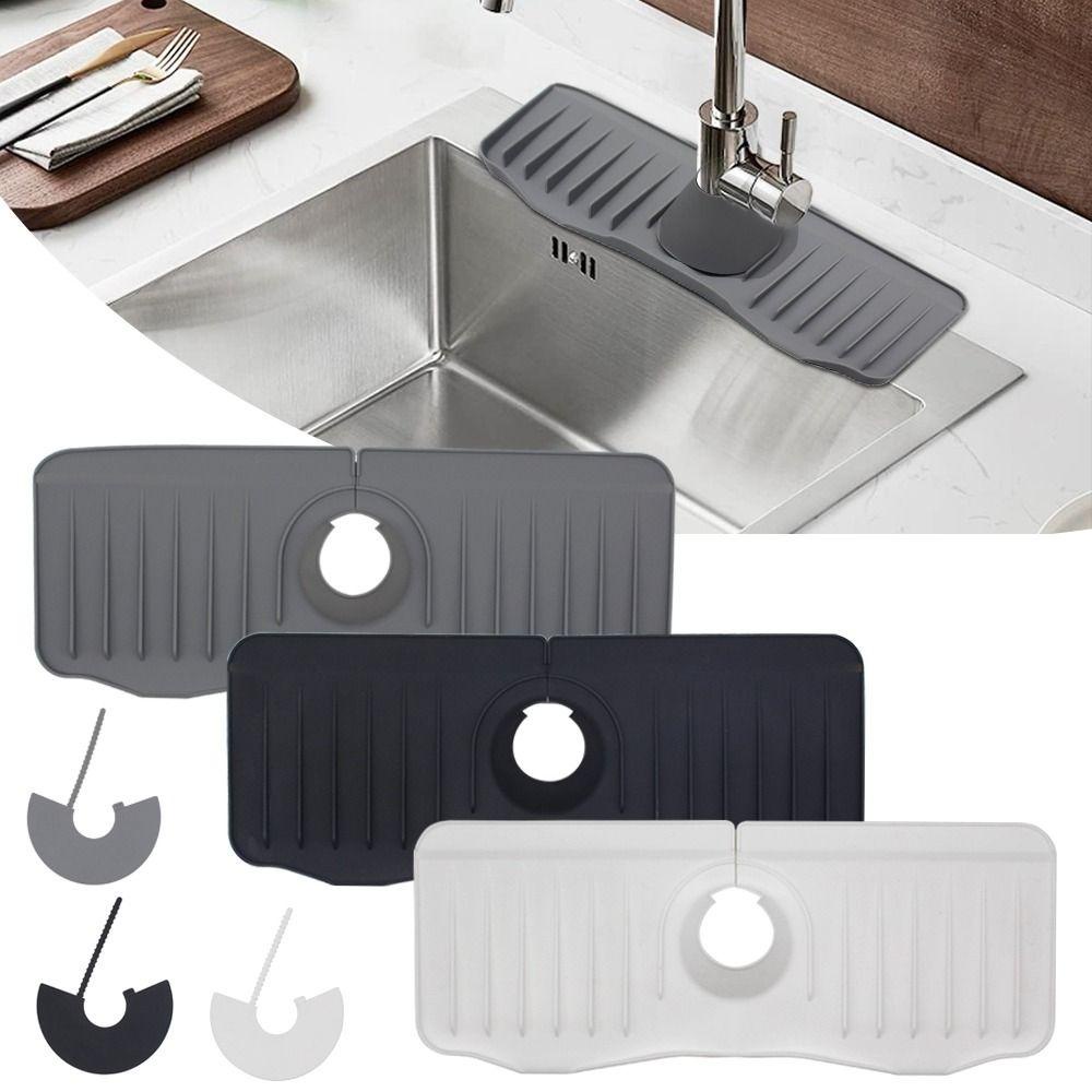 Lanfy Faucet Mat Silicone 1Pcs Untuk Sink Pad Guard Pelindung Meja Kamar Mandi Splash Catcher