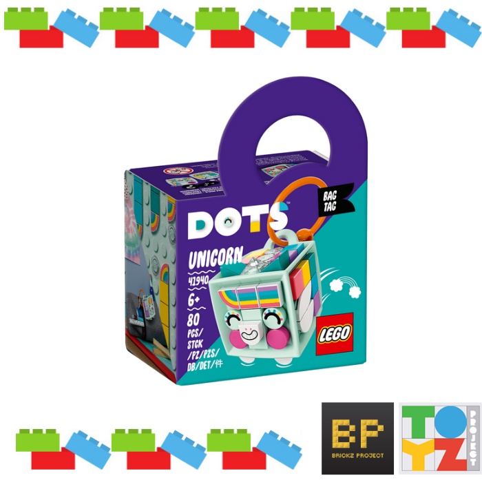 Lego Dots 41940 Bag Tag Unicorn Original TP Bali