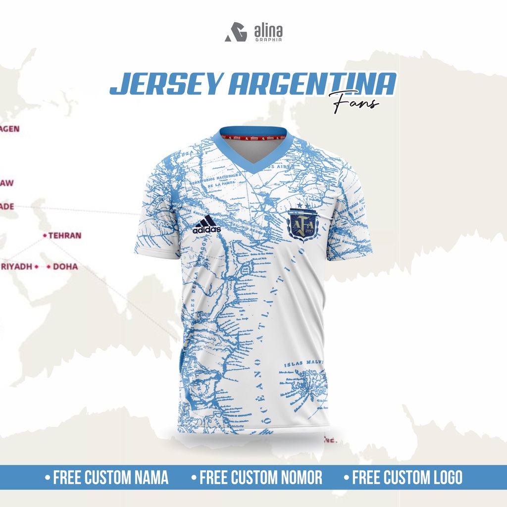 Jual Jersey Argentina Piala Dunia Fantasi Fans World Cup Shopee