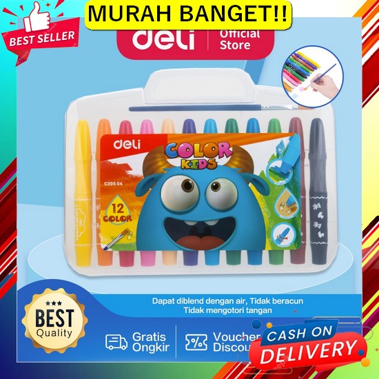 

[Mtp)Paling Lengkap Crayon Anak Pengasah 208Pcs Set Alat Menggambar Me Deli Krayon Gel 12 Warna / Box Dapat Dicampur Air Dengan Menggunakan Kuas Ec20504