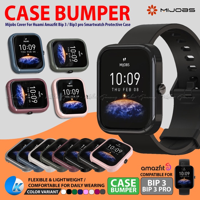 MIJOBS Protector Case Cover Frame For Amazfit BIP 3 BIP 3 Pro