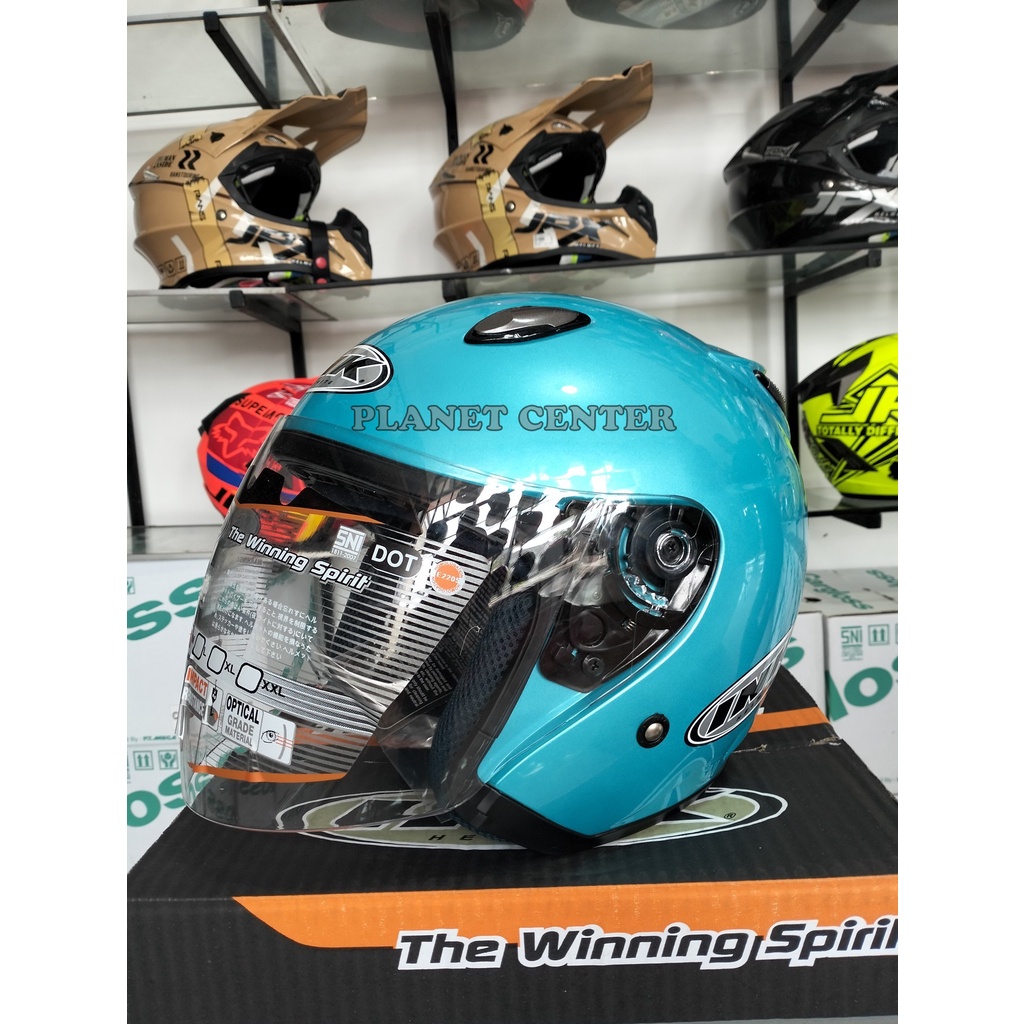 HELM INK CENTRO JET ICE BLUE BIRU MUDA ORIGINAL