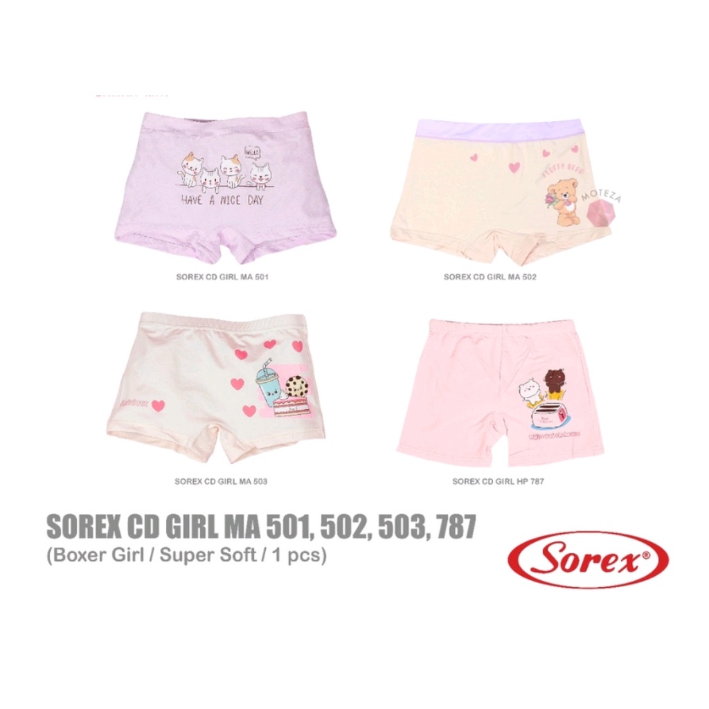 SOREX Celana Dalam Boxer Anak Perempuan SOREX MA 501 502 503