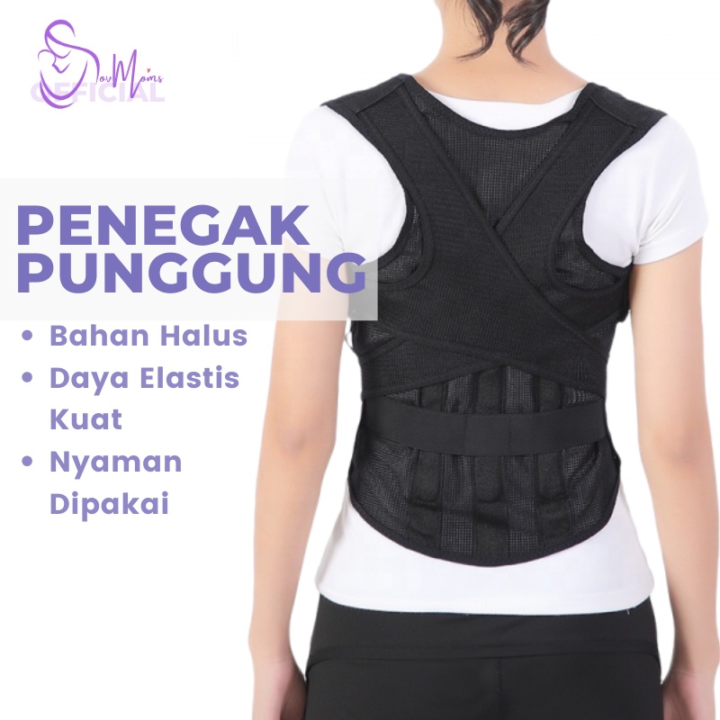 Korset Penyangga Punggung Bungkuk Sabuk Terapi Kesehatan Back Support Belt Babaka Perawatan Pelurus Penegak Tegak Penyangga Peyangga Penyanggah Penopang Penahan Postur Anti Punggung Bungkuk Pinggang Skloliosis Kifosis Pria Wanita Original Premium Ori