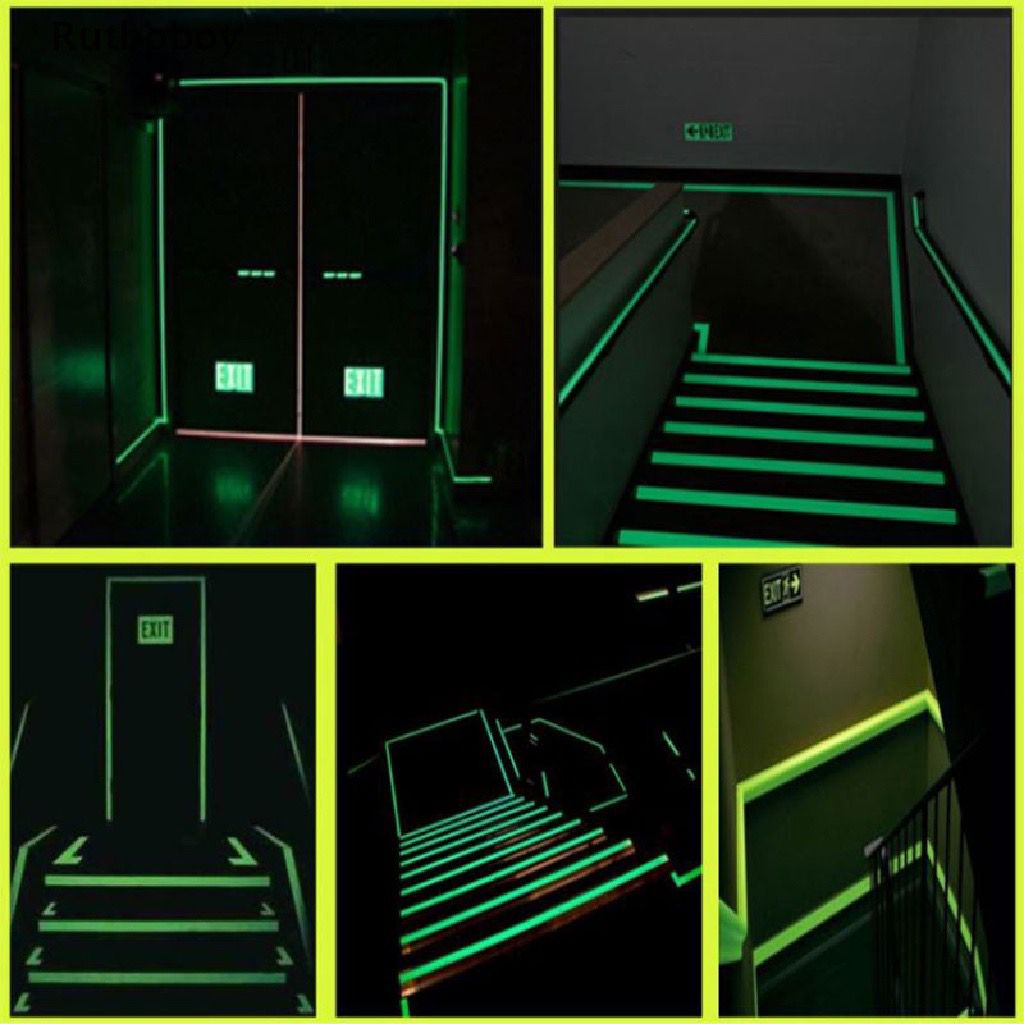 LAKBAN GLOW /STICKER GLOW IN THE DARK HIJAU TAPE KEREN ukuran1cm/3M , 3cm/3M /LUMINOS TAPE STICKER GLOIN THE W DARK