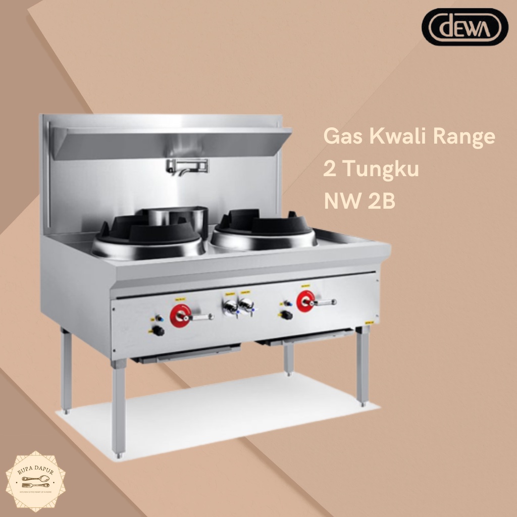Dewa Gas Kwali Range High Pressure 2 Tungku Stainless Steel