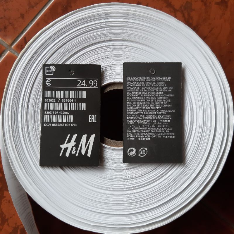 

Hangtag HM garment pabric (4pcs)