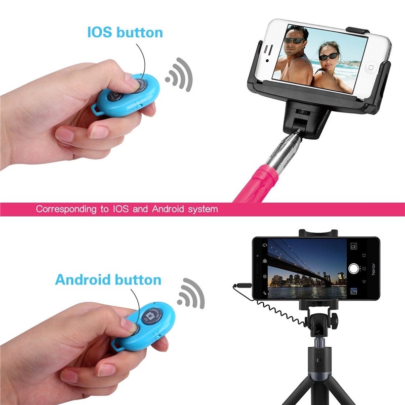 Remote Control Bluetooth Portable Selfie Shutter Wireless for Android IOS Smartphone