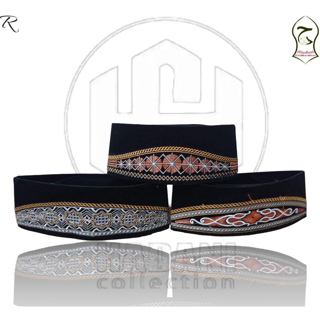 peci bordir motif/peci hitam motif/songkok motif/ peci motif random