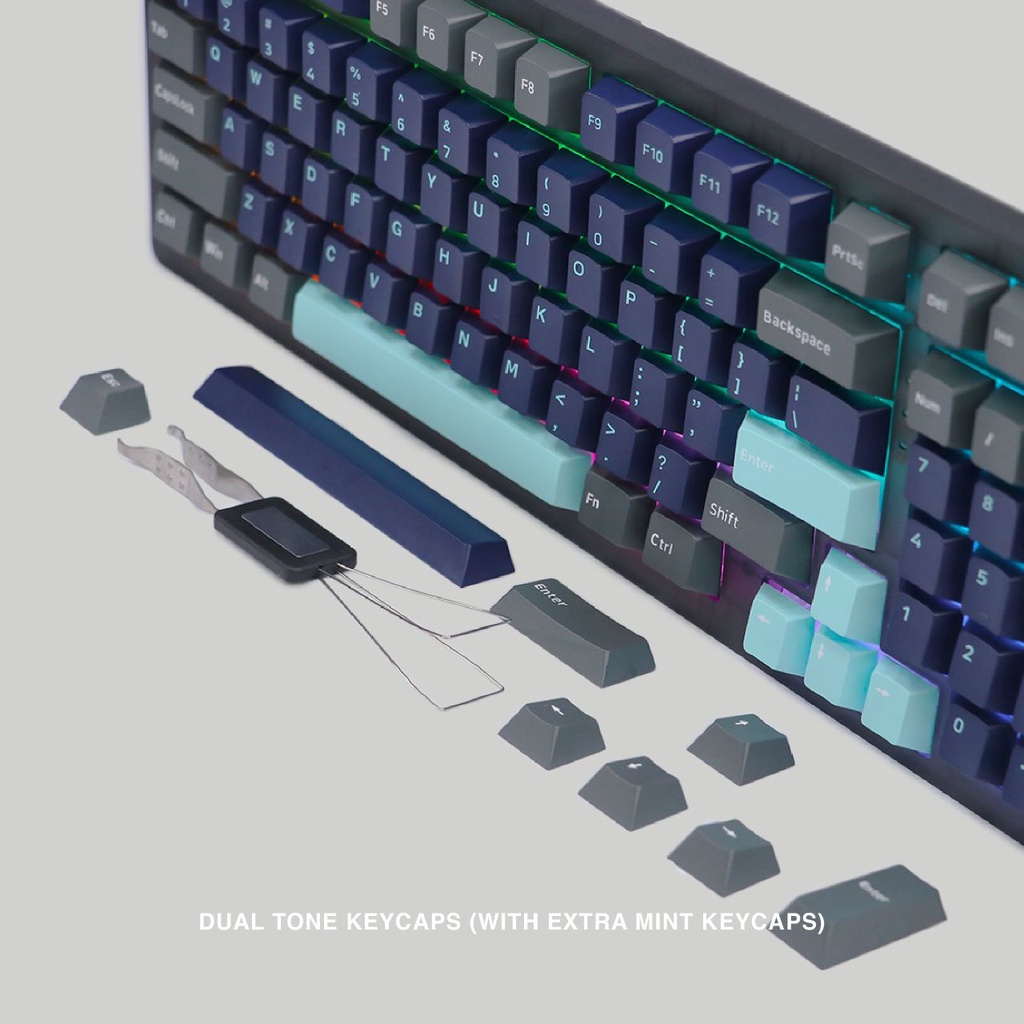 Keyboard Gaming Wireless Mechanical RGB Rexus DAXA M100X  Ultimate FullSize Mechanical Gaming Keyboard
