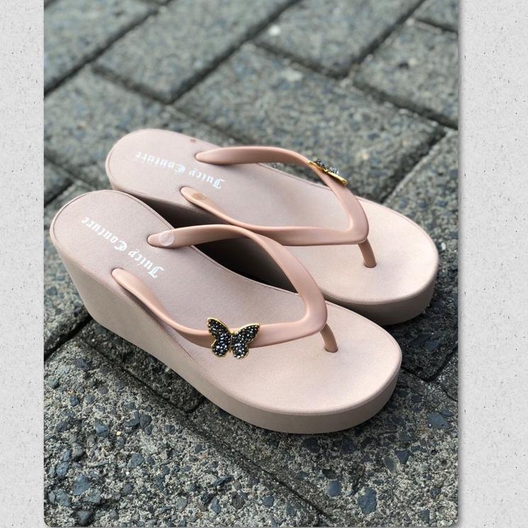 Langsung Order TERMURAH Sendal Juicy Couture Wedges Kupu Kupu / Juici Couture /Juicy Couture Butterf
