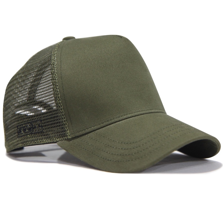 Snapback Topi Trucker Dewasa Hijau Army Polos Premium