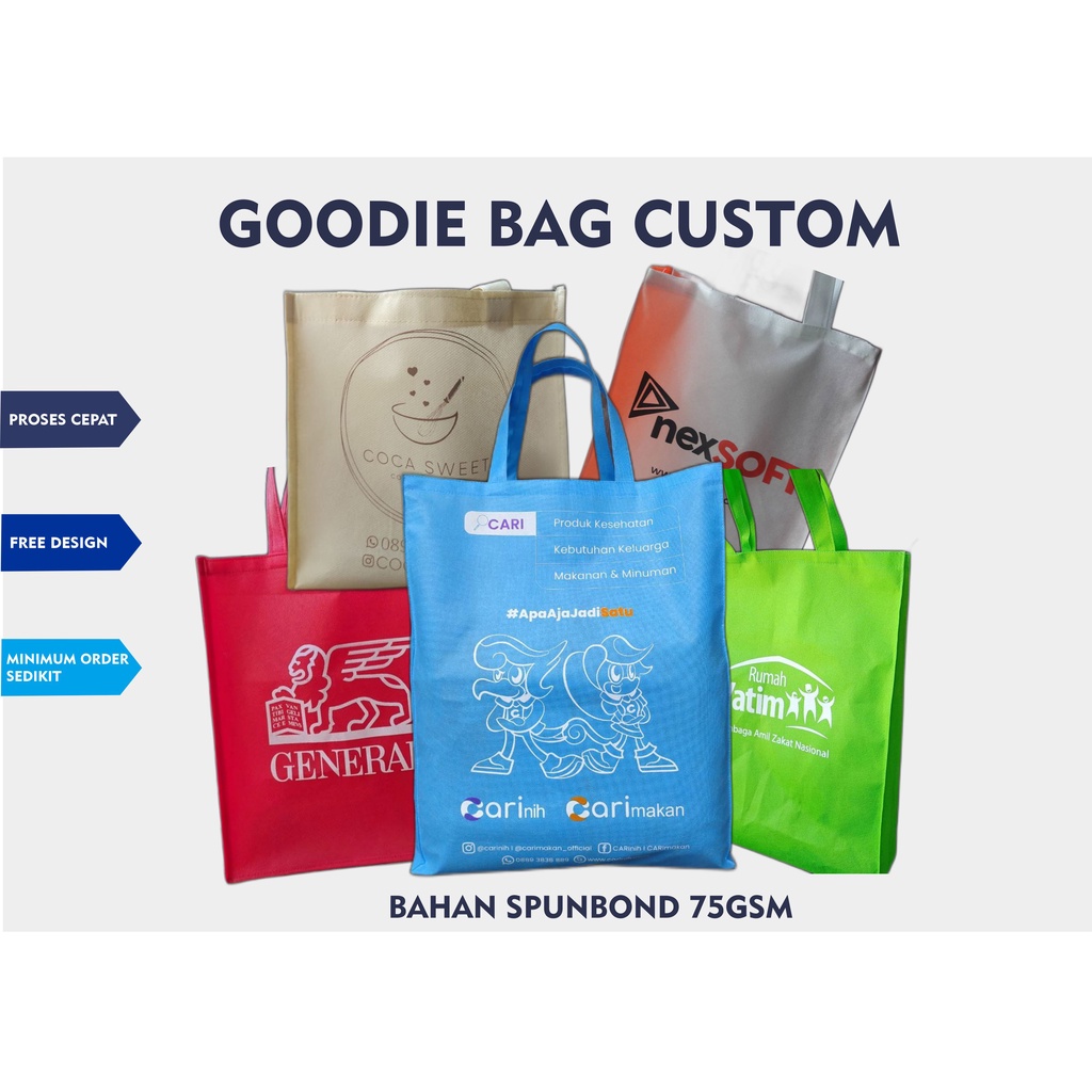 

Goodie Bag Custom Logo / Tas Spunbond