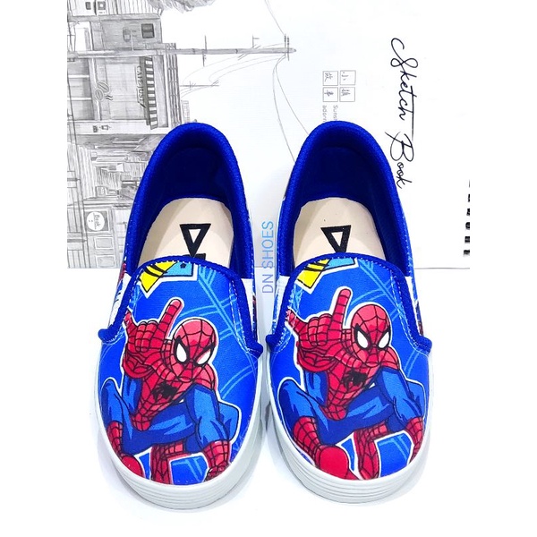 Sepatu Anak Laki-Laki Karakter Laba Laba Spider Navy