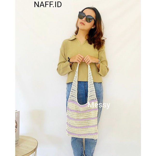 NAFF.ID- &quot;MESSY&quot; Tote bag Rajut Handmade Setrip