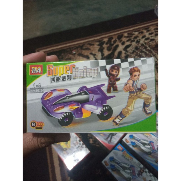 Lego mini 4wd ukuran kecil gambar di box sama isi kadang beda