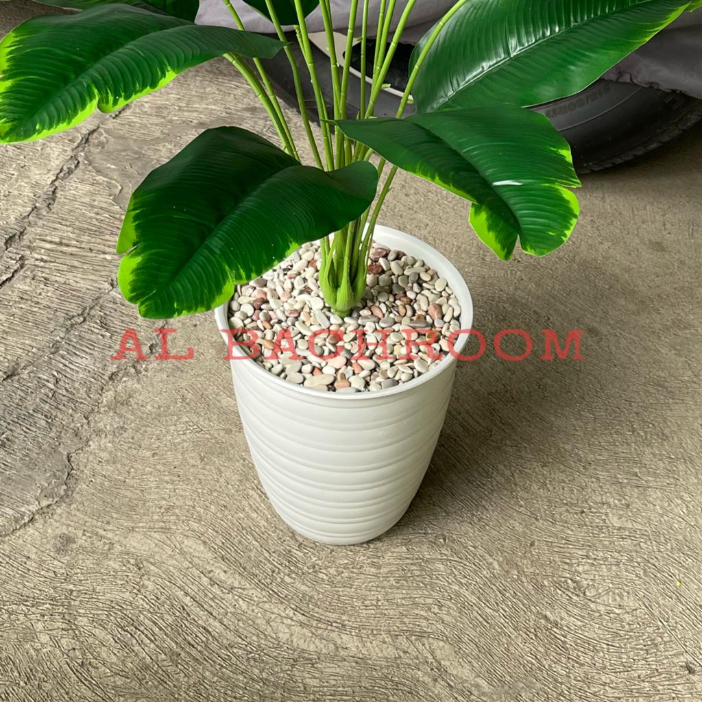 1 PAKET TANAMAN HIAS POHON PISANG ARTIFICIAL DAN POT 20CM RB6029 BUNGA PLASTIK DEKORASI