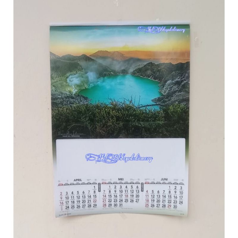 kalender 2023 triwulan 4 lembar 3 bulanan Ao 109 pesona alam indonesia.