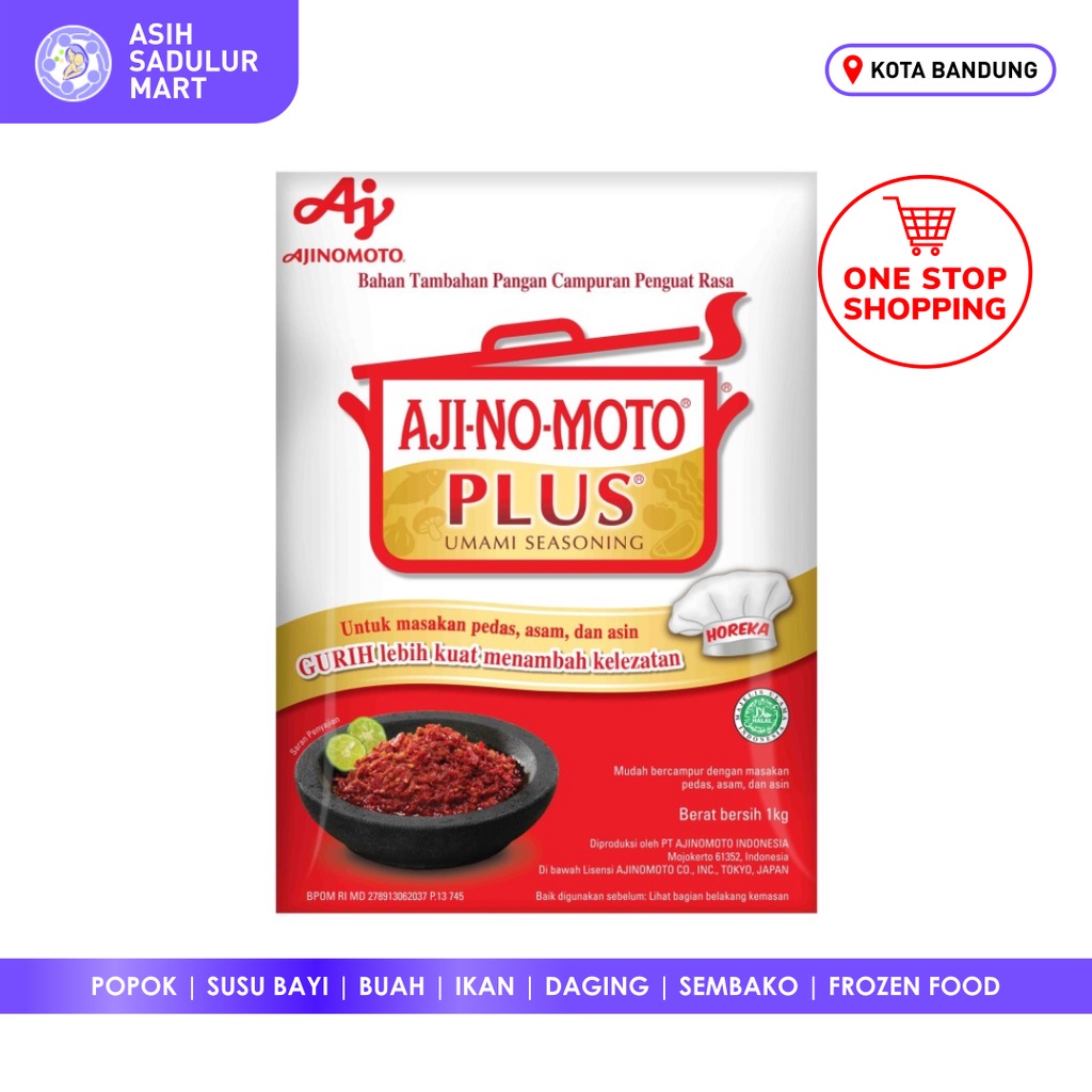 Ajinomoto Plus 1kg 1000gr Penyedap Rasa Plus / MSG Promo Bandung