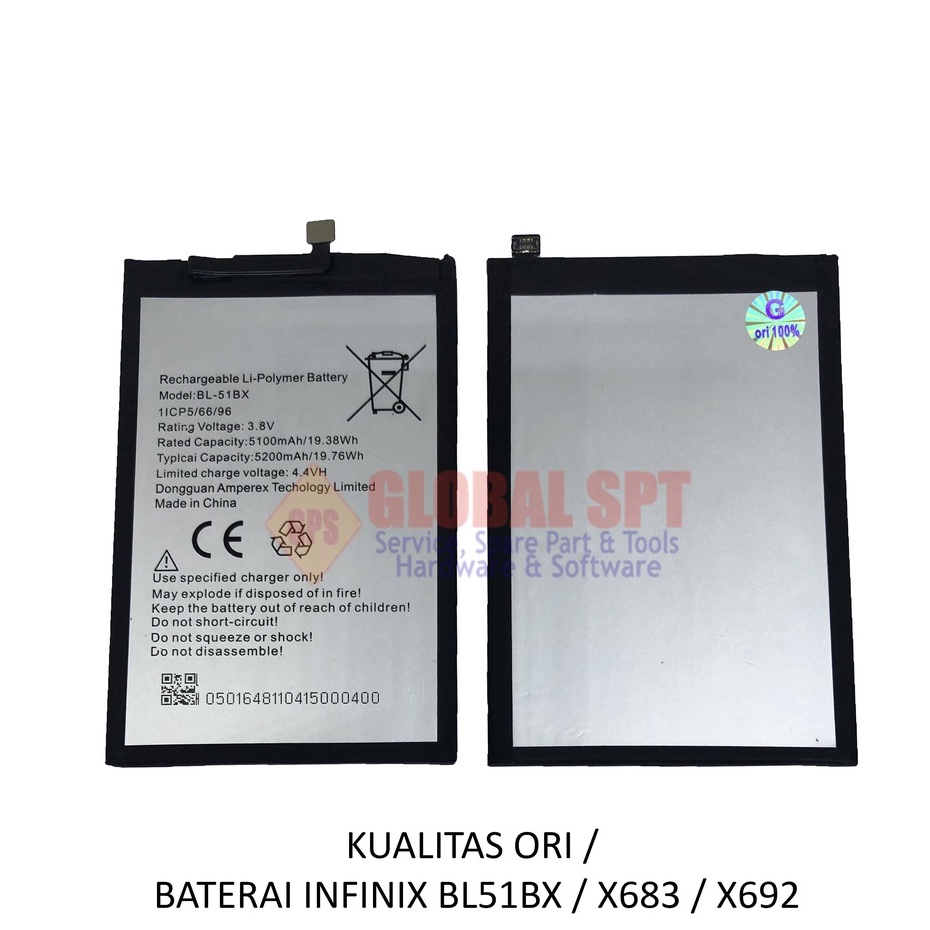 KUALITAS ORI / BATERAI INFINIX BL51BX / BATRE X683 / BATERE X692