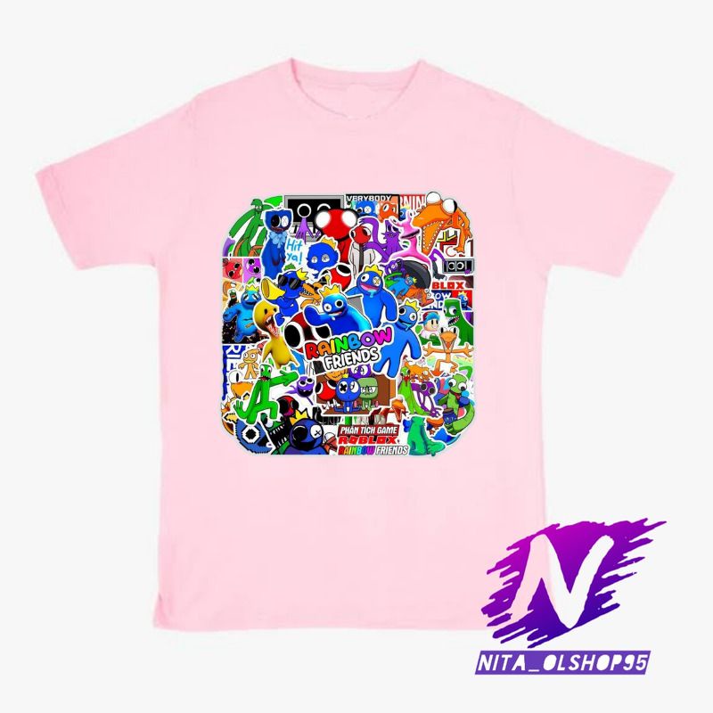 baju anak kaos anak rainbow friends roblox game bahan premium