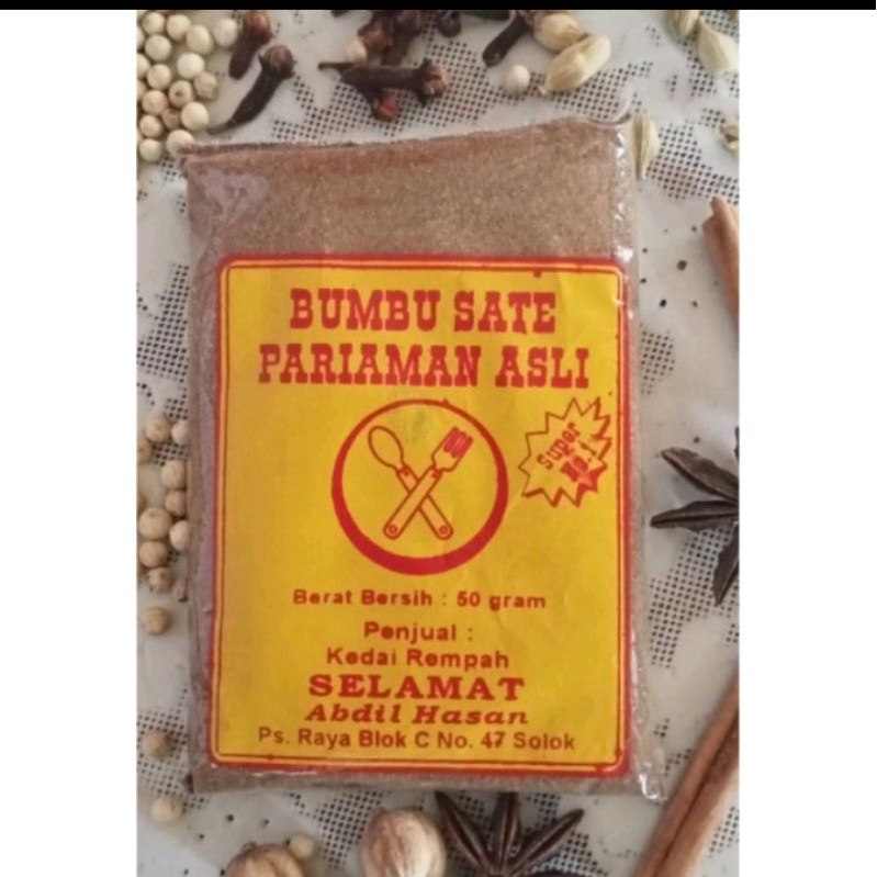 

Bumbu sate Padang/Pariaman kemasan 100g