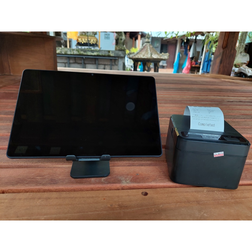 Paket Mesin Kasir Android POS Tablet/Tab 10 Inch 2/32 GB - TANPA LACI UANG : Tab, &amp; Printer Thermal 58mm - cocok untuk Restaurant, Resto, Cafe, Barber Shop, Vape Store, Retail