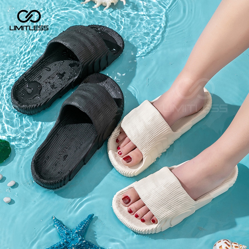 Zerolimit - Sandal Slip On Wanita Adilette High Quality Sandal Selop Cewek Lentur Cantik Sendal Slipper Wanita Eva Ringan