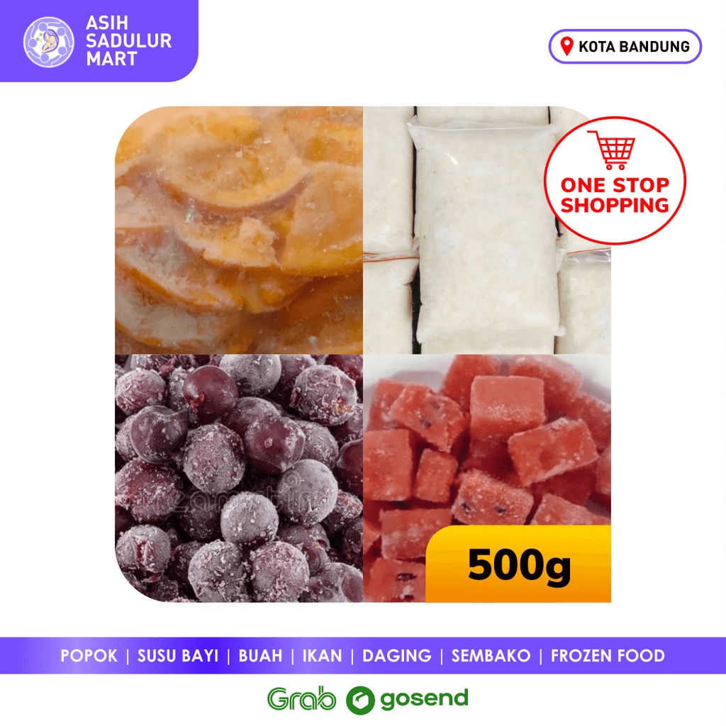 Buah Frozen Beku 500gr Alpukat Mangga Sirsak Promo Bandung | Asih Sadulur Mart