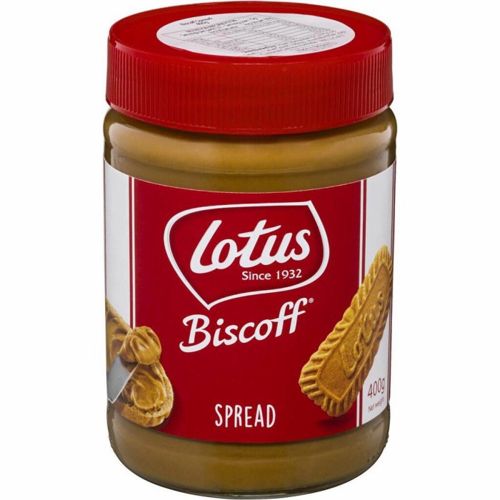 

selai- lotus biscoff biscuit spread selai 400 gram non crunchy -selai