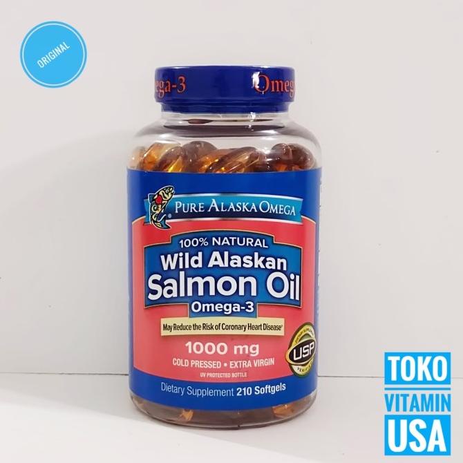 Jual Pure Alaska Omega Wild Alaskan Salmon Oil Omega3 1000mg 210